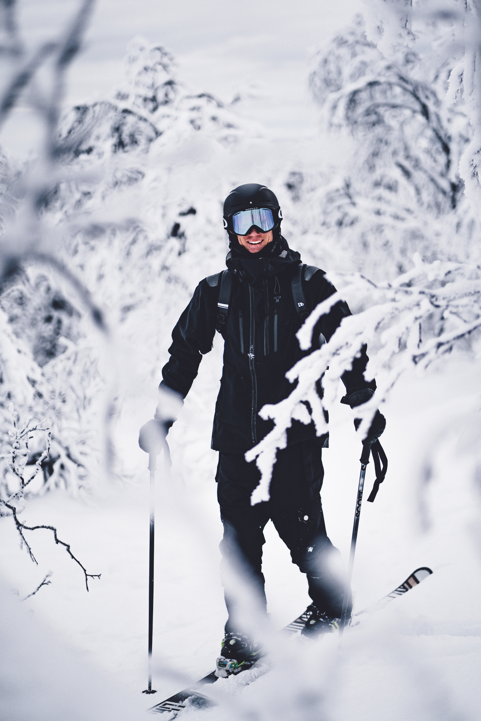 Photo of Person Smiling While Skiing